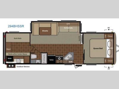 Floorplan - 2014 Keystone RV Springdale 294BHSSR