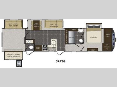 Floorplan - 2014 Keystone RV Avalanche 341TG