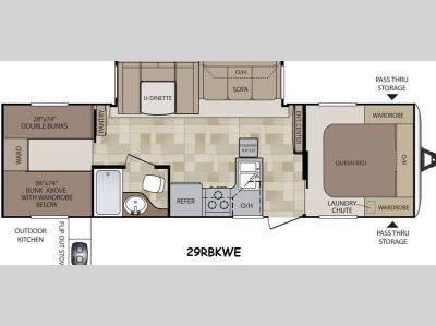 Floorplan - 2014 Keystone RV Cougar Half-Ton Series 29RBKWE