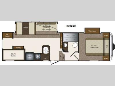 Floorplan - 2014 Keystone RV Laredo Super Lite 280SBH