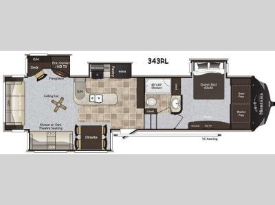 Floorplan - 2014 Keystone RV Montana High Country 343RL