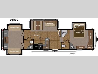 Floorplan - 2014 Keystone RV Mountaineer 345DBQ