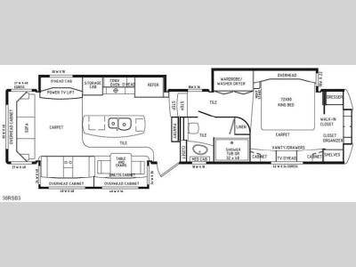 Floorplan - 2014 DRV Luxury Suites Mobile Suites Estates 38RSB3