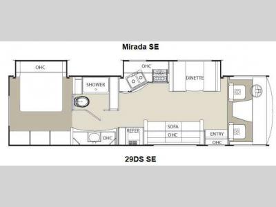 Floorplan - 2014 Coachmen RV Mirada 29DS SE