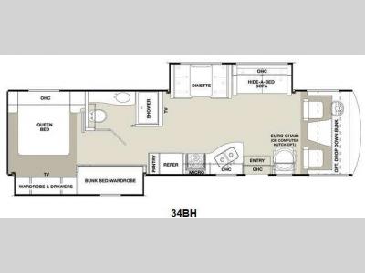 Floorplan - 2014 Coachmen RV Mirada 34BH