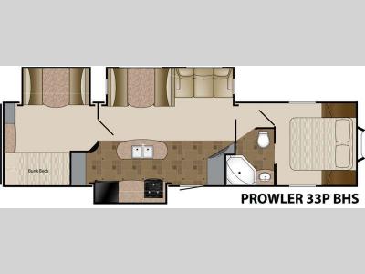 Floorplan - 2014 Heartland Prowler 33P BHS