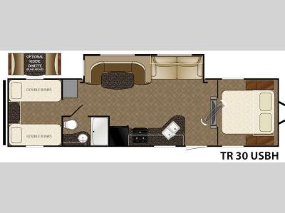 Floorplan - 2014 Heartland Trail Runner 30USBH