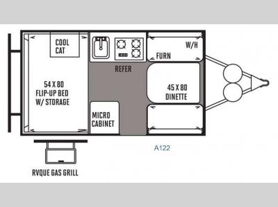 Floorplan - 2014 Forest River RV Rockwood Hard Side Series A122