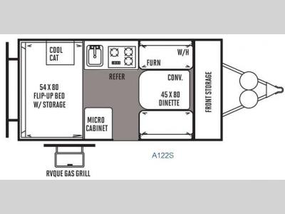Floorplan - 2014 Forest River RV Rockwood Hard Side Series A122S