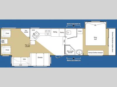 Floorplan - 2007 Keystone RV Sprinter Copper Canyon 302FWRL