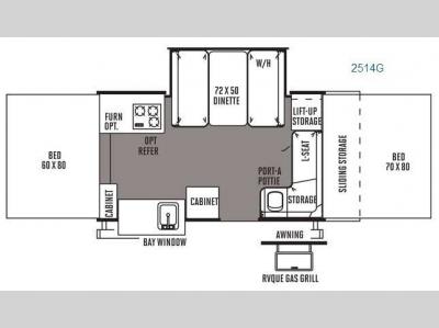 Floorplan - 2014 Forest River RV Rockwood Premier 2514G