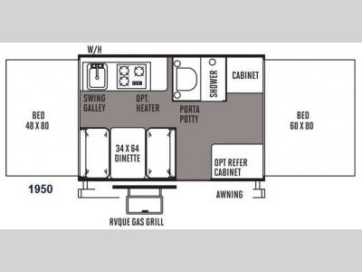 Floorplan - 2014 Forest River RV Rockwood Freedom Series 1950