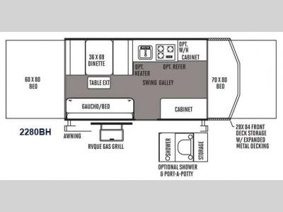 Floorplan - 2014 Forest River RV Rockwood Freedom Series 2280BH