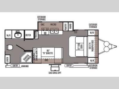 Floorplan - 2014 Forest River RV Flagstaff Micro Lite 25KS