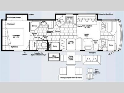 Floorplan - 2007 Winnebago Journey 34 H