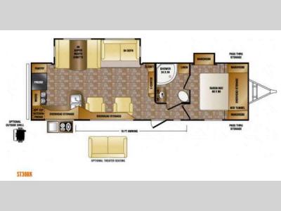 Floorplan - 2014 CrossRoads RV Sunset Trail Reserve ST30RK