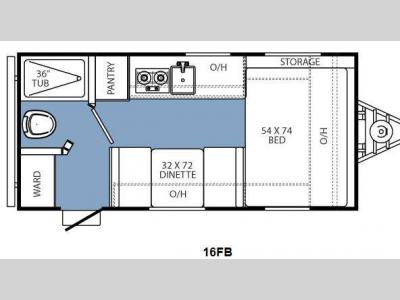 Floorplan - 2014 Coachmen RV Clipper Ultra-Lite 16FB