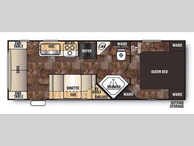 Floorplan - 2014 Forest River RV Cherokee Grey Wolf 25RL