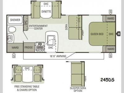 Floorplan - 2014 Starcraft  Autumn Ridge 245DS