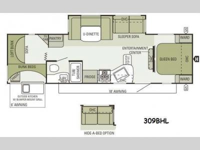 Floorplan - 2014 Starcraft  Autumn Ridge 309BHL