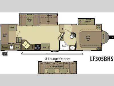 Floorplan - 2014 Open Range RV Light LF305BHS