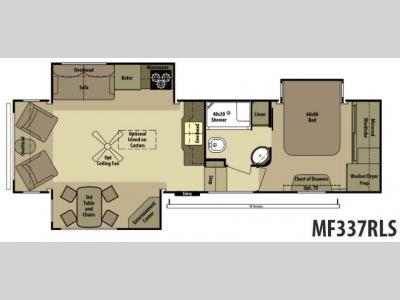 Floorplan - 2014 Open Range RV Mesa Ridge MF337RLS