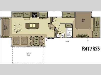 Floorplan - 2014 Open Range RV Residential R417RSS