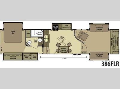 Floorplan - 2014 Open Range RV 386FLR