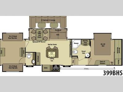 Floorplan - 2014 Open Range RV 399BHS