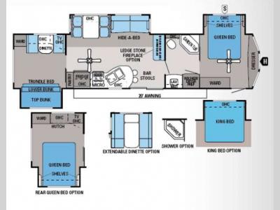 Floorplan - 2014 Jayco Jay Flight Bungalow 40BHS