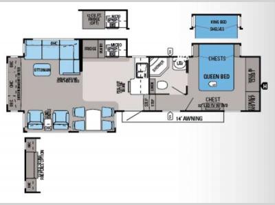 Floorplan - 2014 Jayco Eagle Premier 351RLTS