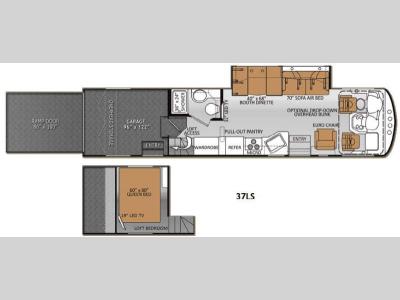 Floorplan - 2014 Thor Motor Coach Outlaw 37LS