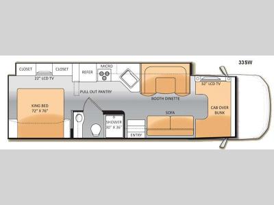 Floorplan - 2014 Thor Motor Coach Four Winds Super C 33SW