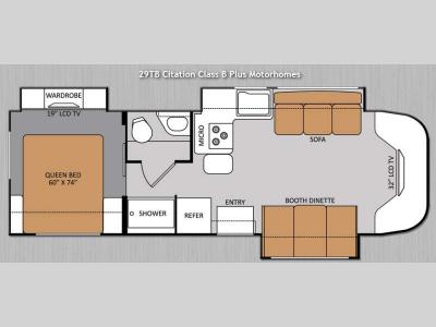 Floorplan - 2014 Thor Motor Coach Citation 29TB