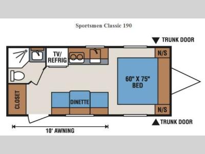 Floorplan - 2014 KZ Sportsmen Classic 190