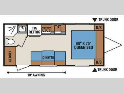 Floorplan - 2014 KZ Spree Escape E190