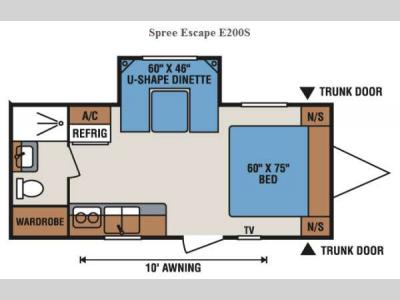 Floorplan - 2014 KZ Spree Escape E200S