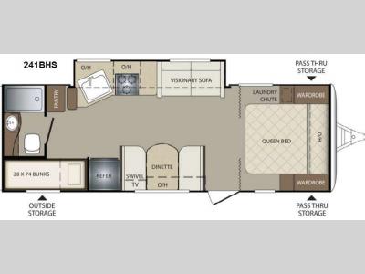 Floorplan - 2014 Keystone RV Bullet 241BHS