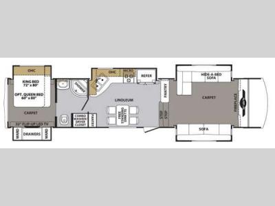 Floorplan - 2014 Forest River RV Cardinal 3800FL