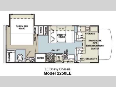 Floorplan - 2014 Forest River RV Sunseeker LE 2250LE Chevy