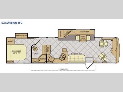 Floorplan - 2014 Fleetwood RV Excursion 35C