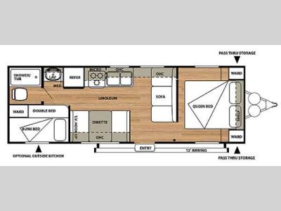 Floorplan - 2014 Forest River RV Salem Cruise Lite 261BHXL