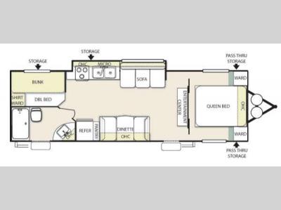 Floorplan - 2014 Forest River RV Salem Cruise Lite 281BHXL