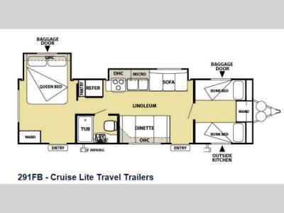 Floorplan - 2014 Forest River RV Salem Cruise Lite 291FBXL