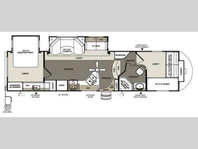 Floorplan - 2014 Forest River RV Sandpiper Select 32QBBS