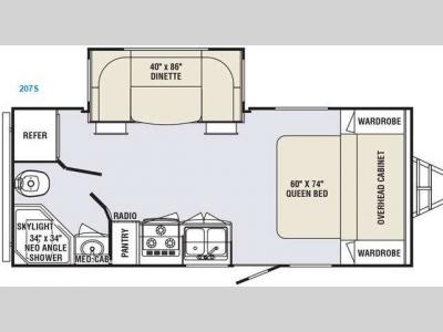 Floorplan - 2014 Holiday Rambler Aluma-Lite Ultra 207S