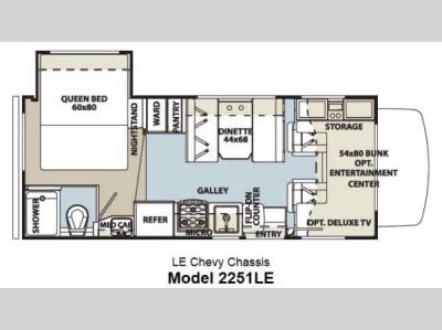 Floorplan - 2014 Forest River RV Forester LE 2251LE Chevy