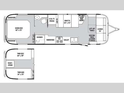 Floorplan - 2014 Airstream RV Classic 30