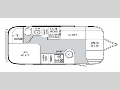 Floorplan - 2014 Airstream RV Flying Cloud 23D