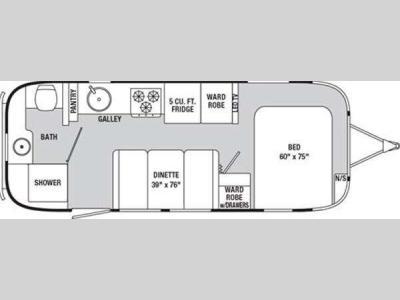 Floorplan - 2014 Airstream RV International Serenity 23FB